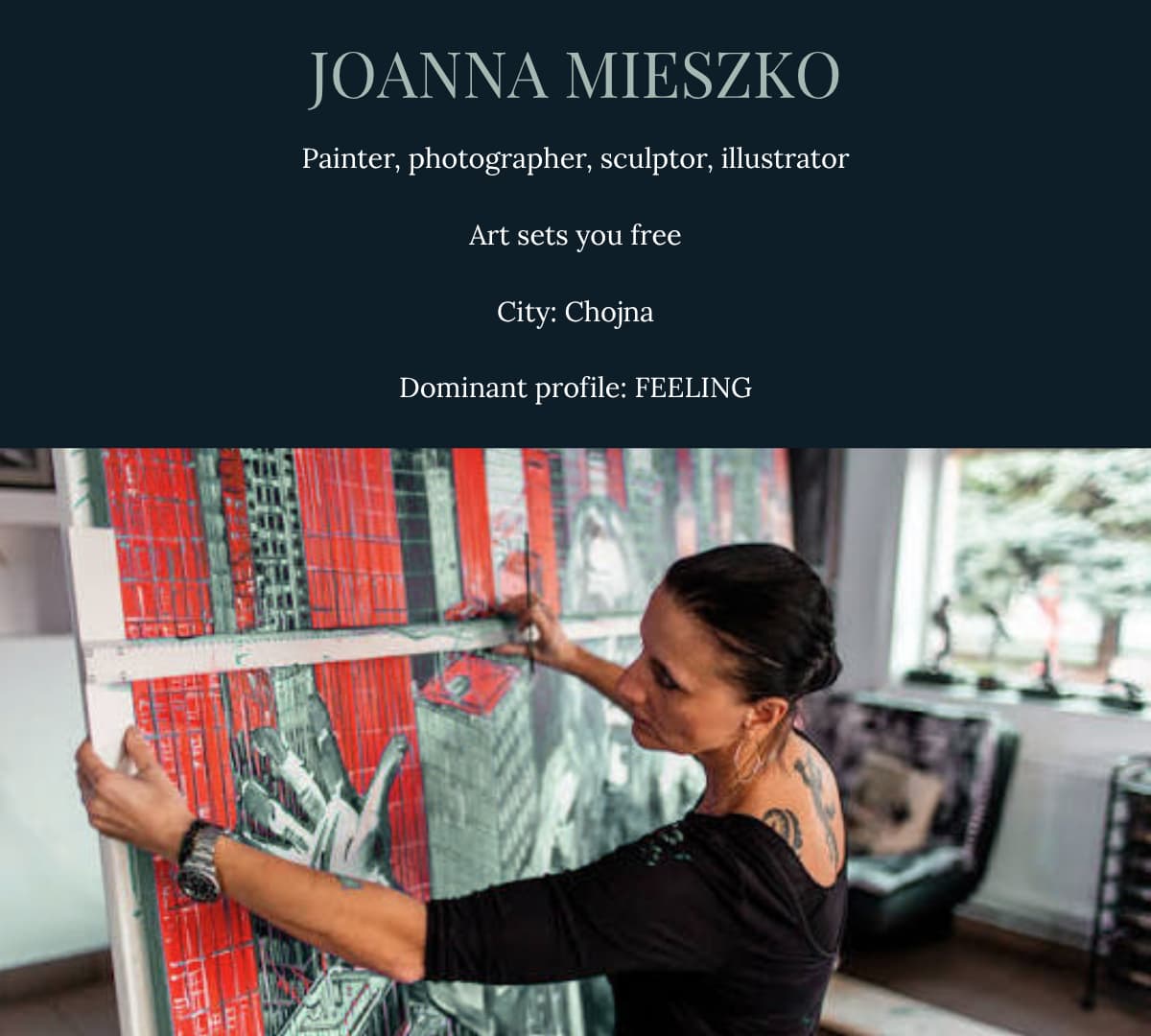 Joanna and Mieszko - Painter, photographer, sculptor, illustrator. Leading profile: FEELING